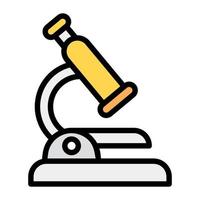 Scientific microscope icon in modern flat style vector