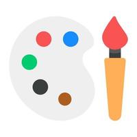 Water colors palette, an icon design of drawing colors vector