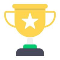 Achievement trophy icon design, winning cup in editable style vector