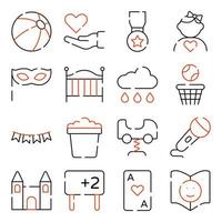 Pack of Avatars Solid Icons vector