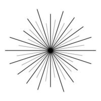 Sun rays Sunbeam concept icon black color vector illustration flat style image