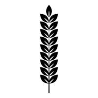 Spikelet of wheat Plant branch icon black color vector illustration flat style image