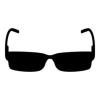 icono de gafas de sol color negro ilustración vectorial imagen de estilo plano vector