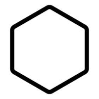 Hexagon shape element icon black color vector illustration flat style image
