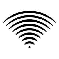 Radio wave Sound signal One dirrection Transmitter icon black color vector illustration flat style image