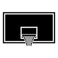 tablero de baloncesto aro de baloncesto en el icono del tablero color negro ilustración vectorial imagen de estilo plano vector