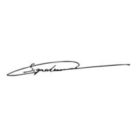 Signature handwriting icon black color vector illustration flat style image