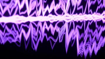 Digital music sound wave footage. audio waveform abstract moving on black.