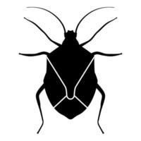 Bug Bedbug Chinch True bugs Hemipterans Insect pest icon black color vector illustration flat style image