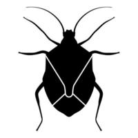 insecto chinche chinche bichos verdaderos hemípteros icono de plaga de insectos color negro vector ilustración imagen de estilo plano