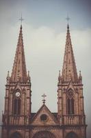 Sacred Heart Cathedral.  Gothic Revival Roman Catholic cathedral landmark  in Guangzhou, China . top old architecture must visit. destination to go photo