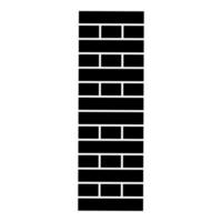 Brick Pillar Blocks in stack Jenga game for home adult and kids leisure Board games Wooden block icon black color vector illustration flat style image