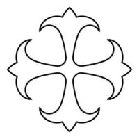 Symbol field lily kreen strong Cross monogram vector