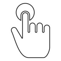 Click hand Touch of hand Finger click on screen vector