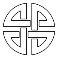 Knot shield symbol of protection Ancient symbol vector