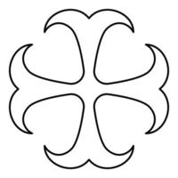 Cross monogram dokonstantinovsky Symbol of the vector