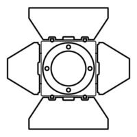 Studio spot lights Studio projector front view vector