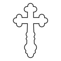 Cross trefoil shamrock Cross monogram Religious vector