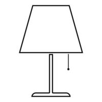 Table lamp Night lamp Clasic lamp icon black vector