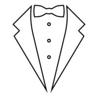 Symbol service dinner jacket bow Tuxedo concept vector