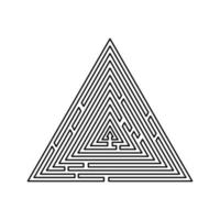 Triangular labyrinth Maze conundrum Labyrinth vector