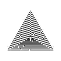 Triangular labyrinth Maze conundrum Labyrinth vector