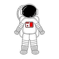 vector para lindo personaje de astronauta