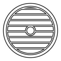 Viking shield icon black color vector