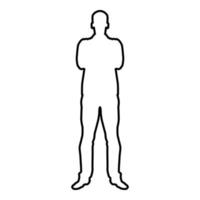 Man with folded arms Confidence concept business vector
