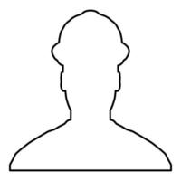 Avatar builder architect engineer in helmet view vector