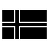Flag of Norway icon black color vector illustration flat style image