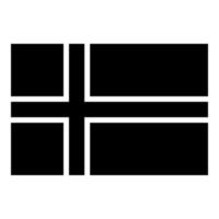 Flag of Norway icon black color vector illustration flat style image