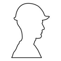 Avatar builder architect engineer in helmet view vector