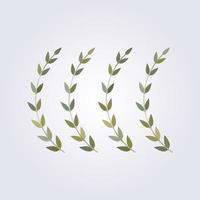 Set leaves, branches icon vector illustration flat design