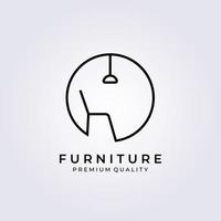 Furniture logo vector illustration design, emblem, element, badge , simple logo