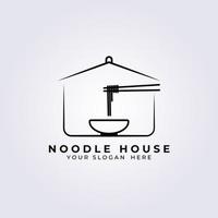 Noodle logo vector illustration design, noodle house
