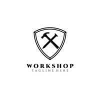 workshop logo vector illustration design