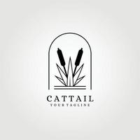 cattail logo cattails vector illustration design graphic template clever design