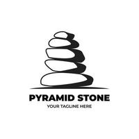 Stone balance logo vector illustration design