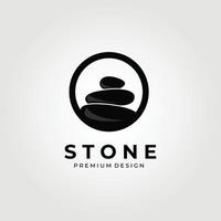 Diseño de ilustración de vector de logotipo de círculo de piedra de equilibrio