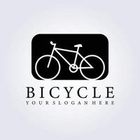 Diseño de ilustración de vector de logotipo de bicicleta vintage
