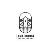 Lighthouse logo vector illustration design, creative logo