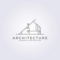 diseño de ilustración de vector de logotipo de arquitectura de edificio simple minimalista moderno