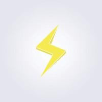 lightning, thunder, electric, danger icon template vector illustration design, symbol, logo graphic design