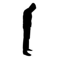 Man in the hood concept danger silhouette side vector