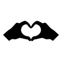 Two hands have shape heart Hands making heart vector