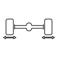 Fix car wheels Computer wheel balancer icon black vector