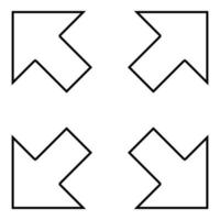 Four arrows pointing to different directions from vector