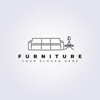 furniture logo vector illustration design, line art furniture logo