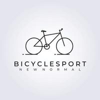 Diseño de ilustración vectorial del logotipo de bicicleta, logotipo deportivo